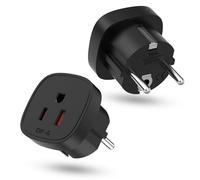 2X Adaptador de Enchufe de USA a Enchufe Europeo, Americano to España, USA a EU, Adaptador de Viaje Estados Unidos a Español