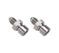 2X Adaptador de Línea de Freno de Acero Inoxidable, Macho 4AN A Hembra Métrica M10x1.0 con Abocardado Invertido.