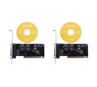 2X Adaptador de Tarjeta de ExpansiÓn Pci 25Pin Paralela Lpt Pci A Paralelo Db25 Impresora Tarjeta Controladora de Puerto