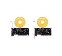 2X Adaptador de Tarjeta ExpansiÓn Pci 25Pin Paralela A Paralelo Db25 Impresora Controladora Puerto