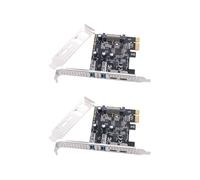 2X Adaptador de Tarjeta PCIE Tipo C USB 3.2 Gen1 de 5 Gbps Placa PCI Express 2 Puertos USB 2 Puertos Tipo C/Tarjeta de Expansión PCI-e USB3.2