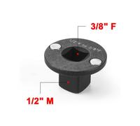 2X Adaptador de Vaso de Impacto de Perfil Bajo de 1/2 Pulgada A 3/8 de Pulgada con Reductor