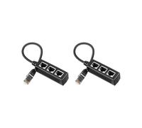 2X Adaptador Divisor Ethernet Rj45, Divisor Ethernet 1 una 3, para ExpansióN de Red DoméStica, de Oficina y Escolar