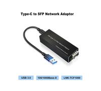 2X Adaptador Ethernet Gigabit USB-C A SFP Tarjeta de Red USB 3.0 Tipo C A SFP 100/1000Base-X