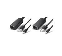 2X Adaptador Ethernet Micro-USB 10/100Mbps para Fire TV Stick USB una Tarjeta de Red USB RJ45 para para Chromecast Gen 2 1 Ultra