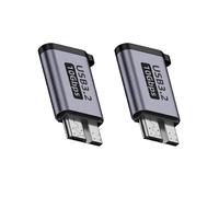 2X Adaptador Micro-B Macho A Tipo C Hembra Conector Micro-B USB3.0 Tipo-C para Disco Duro Externo Cable Adaptador HDD