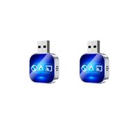 2X Adaptador USB 3 en 1 para Carplay Mirror Link, Android Auto, Caja Inteligente con Inteligencia Artificial, Carplay con Cable A Inalámbrico B