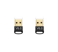 2X Adaptador USB 6.0 BLE, Receptor y Transmisor de Audio para Música, Altavoces, Teclados, Ratones, Auriculares e Impresoras.