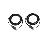 2X Adaptador USB A Rj11 Rj12 6P4C Cable de Control En Serie Cable EQMOD para Conexión de PC de Montaje Az- para Cable de Control Manual, 1.8M