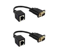 2X Adaptador VGA Una RJ45 Cable de Red Una VGA Conector de Cable de Red Monitor Una Conector de Cable de Red Extensor VGA