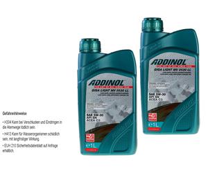 2x Addinol Giga Luz Mv 0530 Ll aceite motor 5W-30 para BMW Longlife-04 VW 504