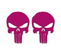 2X ADHESIVO STICKER EL CASTIGADOR LOGO PEGATINA 10 X 15 CM PARA COCHE LUNETA TRASERA ADHESIVA VINILO (Rosa)