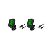 2X Afinador de Guitarra Recargable con Clip, Afinador Electrónico para Guitarra, Bajo, Ukelele, Violín, Mandolina, Banjo para Todos los Instrumentos