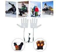 2X Almohadilla de Guante Calentada por USB, Guantes Cálidos de Invierno de 5 Dedos, Almohadilla Térmica, Película Calefactora Eléctrica, Hoja