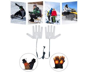 2X Almohadilla de Guante Calentada por USB, Guantes Cálidos de Invierno de 5 Dedos, Almohadilla Térmica, Película Calefactora Eléctrica, Hoja