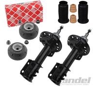 2x Amortiguador Presión Gas + Febi Cojinete Delant. Apto para Fiat Grande 199