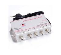 2X Amplificador Divisor de TV por Cable de 20 DB, Amplificador de Señal de Antena de TV Digital para Equipos de TV Domésticos de 45 MHz A 860 MHz,1