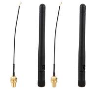 2X Antena 433Mhz 5Dbi Gsm Rp-Sma Antena de Goma Impermeable Lorawan + ExtensióN de Cable Pequeño Ipx una Sma