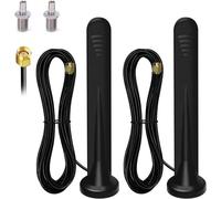 2X Antena 4G 5G Exterior Omnidireccional con Ganancia 15dBi, Conector SMA + Adaptador TS9, Base Magnética 3M, Amplificador de Señal para Router Interior y Exterior, Compatible 3G 4G 5G LTE gsm GPRS