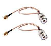 2X Antena de Mano Cable Sma Macho A Uhf So-239 Hembra Conectores