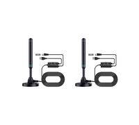 2X Antena de TV Digital de Alta Definición de Columna Amplificador Universal para Interiores y Exteriores con Interruptor Antena de TV UHF Ajustable