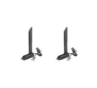 2X Antena Externa WiFi 6 6E Tribanda de 6 GHz, 5,8 GHz y 2,4 GHz con Base Magnética de Repuesto para PC de Escritorio.
