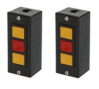 2X Apertura de Puerta de Garaje, Caja de Bloqueo de Interruptor de Rodillo de Puerta Eléctrico, Interruptor de Botón Oculto Montado En Superficie C