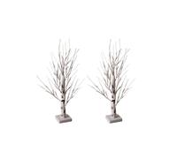 2X ÁRbol de Mesa, ÁRbol con Luces LED, Luces Blancas CáLidas para ÁRboles PequeñOs, Temporizador Alimentado por BateríA, ÁRbol Iluminado