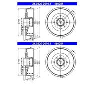 Ate 24.0220-3010.1 Tambores de Frenos