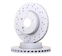 2x ATE Disco de freno Delantero adecuado para MERCEDES-BENZ Clase C Sedán (W204)