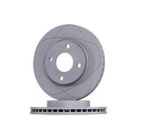 2x ATE PowerDisc Disco de freno Delantero para FORD Fiesta Mk5 Hatchback 258,0mm