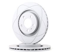 2x ATE PowerDisc Disco de freno Delantero para VW Golf IV Hatchback (1J1)