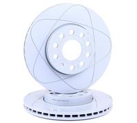 2x ATE PowerDisc Disco de freno Delantero para VW Golf VII Hatchback 288mm