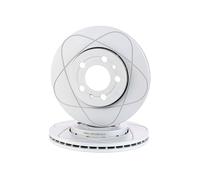 2x ATE PowerDisc Disco de freno Delantero para VW Polo V Hatchback (6R1, 6C1)