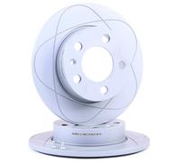 2x ATE PowerDisc Disco de freno Trasero para VW Polo V Hatchback (6R1, 6C1)