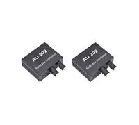2X AU-202 Mezclador EstéReo de 2 Entradas y 2 Salidas Distribuidor de Audio para Auriculares Potencia Externa AMP Control Solo de Volumen