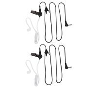 2X Auricular de Tubo Acustico Flexible Transparente Solo Escuchar Derecho Auricular de 3,5 mm Auriculares Mono Jack para Walkie-Talkie