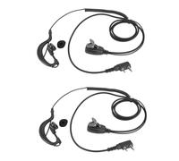 2X Auriculares de 2 Pines En Forma de G Auriculares PTT MIC con Gancho para La Oreja para Puxing Wouxun Radio