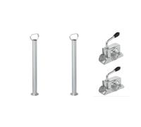 2x Ayuda de Estacionamiento + 2x Abrazadera Apoyo Rohrstütze Ø48MM 700MM Kit