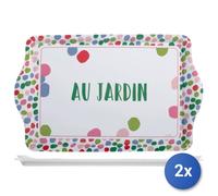 2X Bandejas De Melamina Garden Cm46,5x29,5 H&H