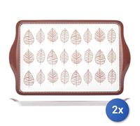2X Bandejas De Melamina Michelle Cm 46,5X29,5 H&H