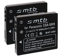 2X Batería BCE10E/CGA-S008 Compatible con Panasonic Lumix DMC-FS3, FS5, FS20, FX3