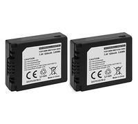 2X Batería CGA-S002, DMW-BM7 Compatible con Panasonic Lumix DMC-FZ1, FZ2, FZ3, FZ4, FZ5, FZ10, FZ15, FZ20