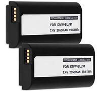 2X Batería Compatible con DMW-BLJ31 Compatible con Panasonic Lumix DC-S1, S1R, S1H [Li-Ion - 2650mAh - 7.4V - 100% Compatible]