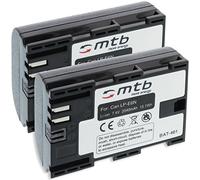 2X Batería LP-E6N (2040mAh) para Canon EOS 5D Mark III / 7D Mark II, 60D, 70D, 80D / XC10 / WTF-E5, E7