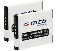 2X Batería NB-11L para Canon IXUS 125 HS, 127 HS, 132, 133, 135, 140, 240 HS (Ver descripción)