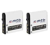 2X Batería NP-40 Compatible con Casio Exilim EX-Z200, Z300, Z400, Z450, Z500, Z600... (Ver Lista)