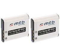 2X Batería NP-BG1 / FG1 Compatible con Sony Cyber-Shot DSC-H.. / HX.. / N.. / T.. / W.. / WX.. (Ver descripción)