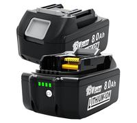2X Batería Repuesto 8Ah para batería Makita 18V - 8000mAh Li-Ion Original Compatible con BL1860B BL1840 BL1830 BL1815 BL1835 BL1850B BL1845 194205-3 LXT-400 con batería LED para Herramientas