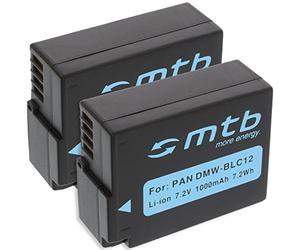 2X Batería Tipo DMW-BLC12, Compatible con Panasonic Lumix DMC-FZ2000, FZ300, FZ100.. / Compatible con Leica Q (Tipo 116) - Ver descripción
